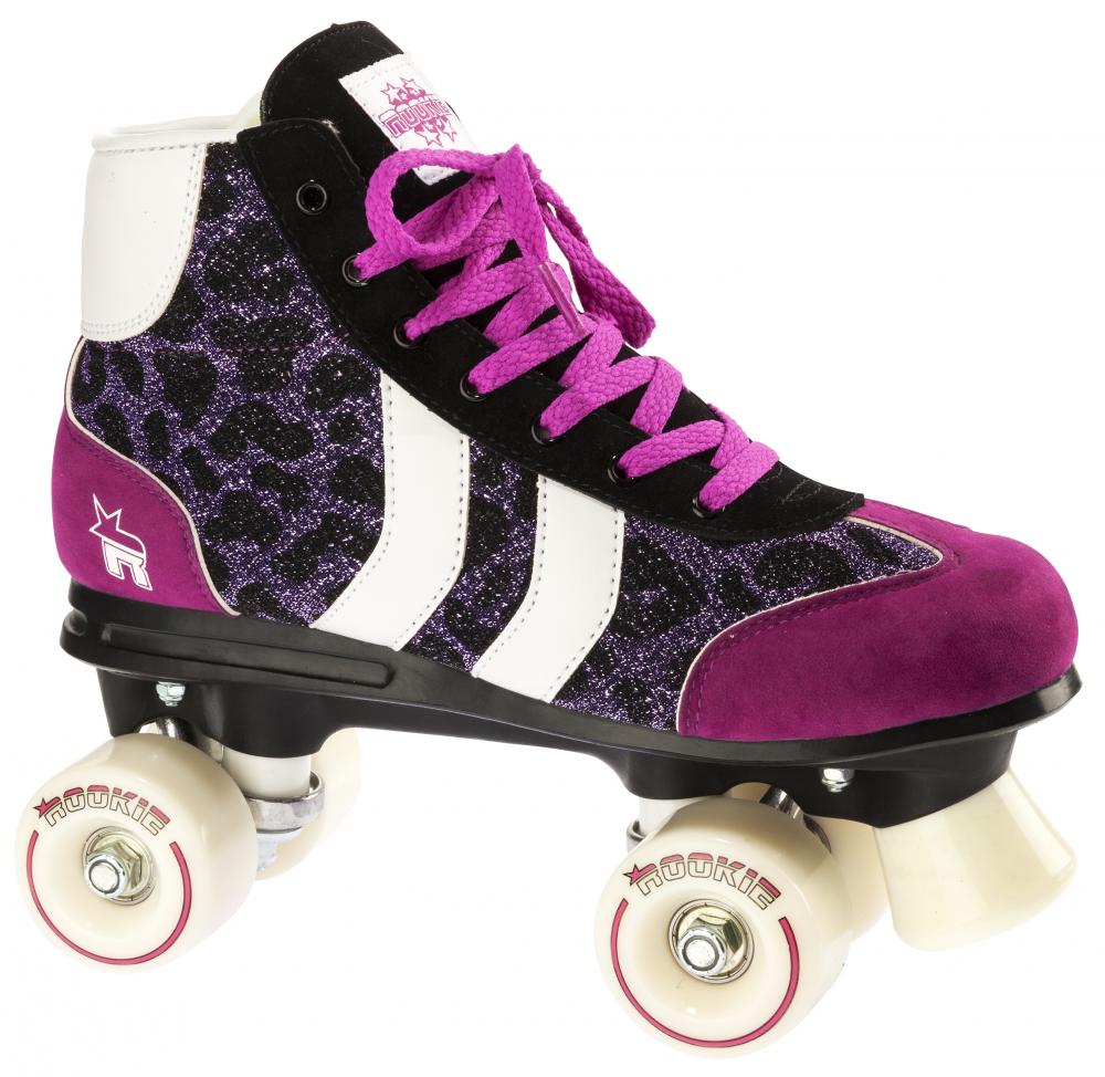 ROOKIE RETRO DISCO ROLLER SKATES QUADS SKATES BLACK/PURPLE eBay